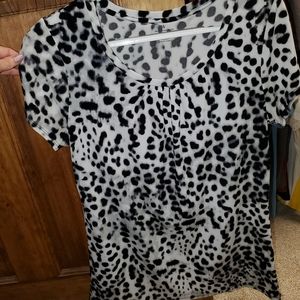Silky leopard blouse